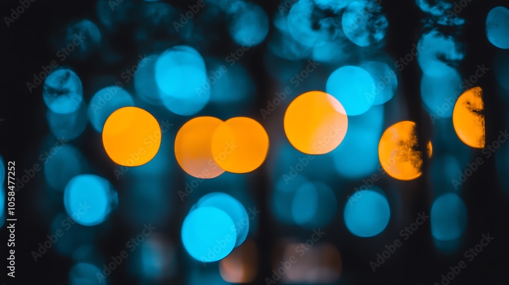 Poster abstract blue and orange lights abstract gradient background with copy space