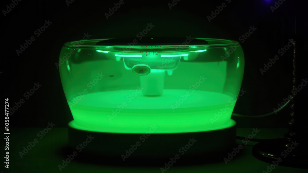 Poster green algae generator with soft glow effect