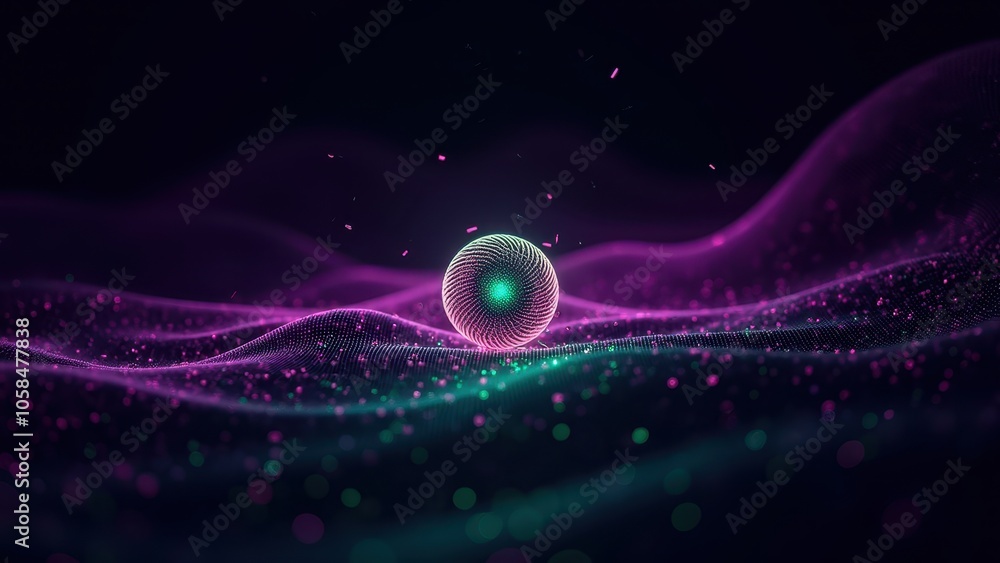 Aufkleber abstract graphic representation of computing concepts