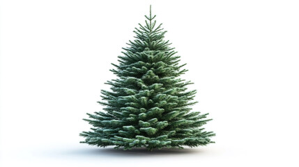Obraz premium fir tree on white background. christmas tree on white background