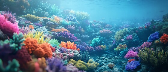Obraz premium Vibrant coral reef underwater scene