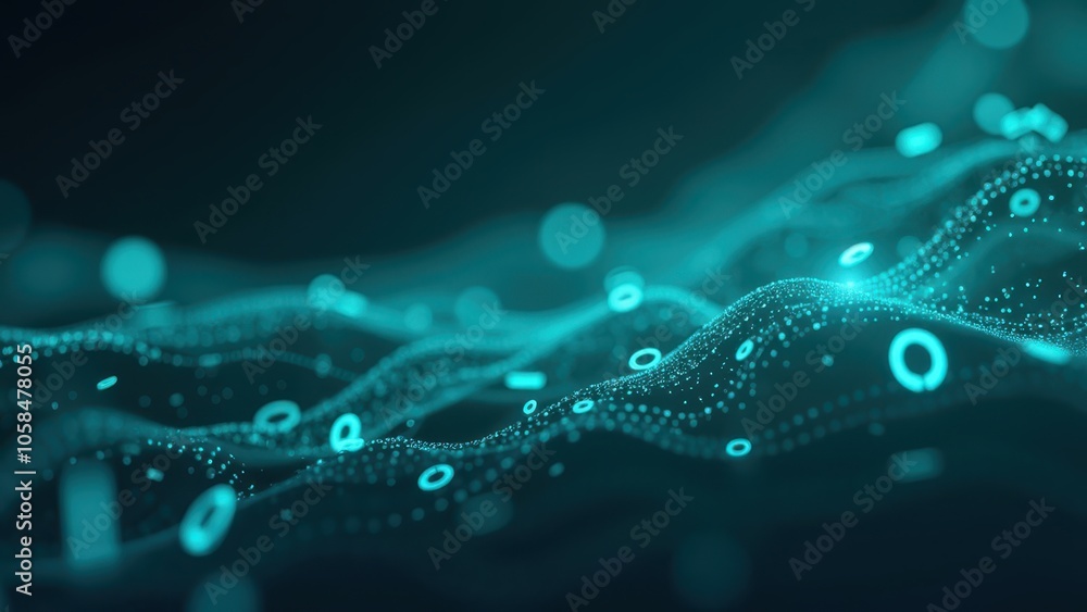 Aufkleber abstract data stream visualization in modern design
