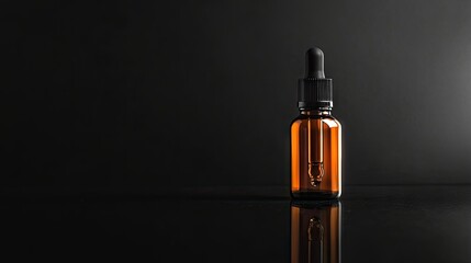 A 30 ml dropper bottle designed for oils and liquids, highlighting a sleek classic style with a black pipette, presented with ample copy space and no background distractions.