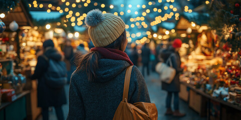 Obraz premium Cozy Night at the Christmas Market