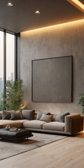 Modern Minimalist Living Room with Natural Light