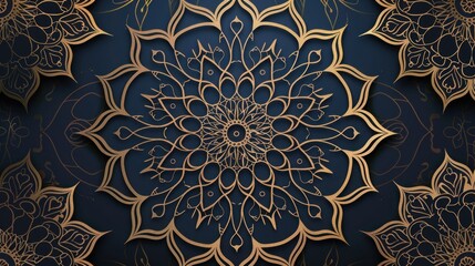 Luxury mandala decorative banner background with golden arabic pattern Islamic eastern style
