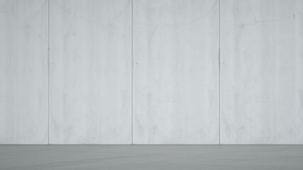 Naklejka premium Abstract Minimalist Composition with a Grey Concrete Wall and Floor, Evocative of a Serene and Uncluttered Space