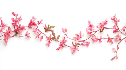 Fototapeta premium pink decoration on white background. pink garland for decoration on white background. christmas decoration