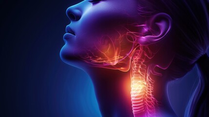 Naklejka premium Gastroesophageal Reflux Disease (GERD): This digestive condition occurs when stomach acid regurgitates into the esophagus, causing heartburn and possible damage to the lining. 