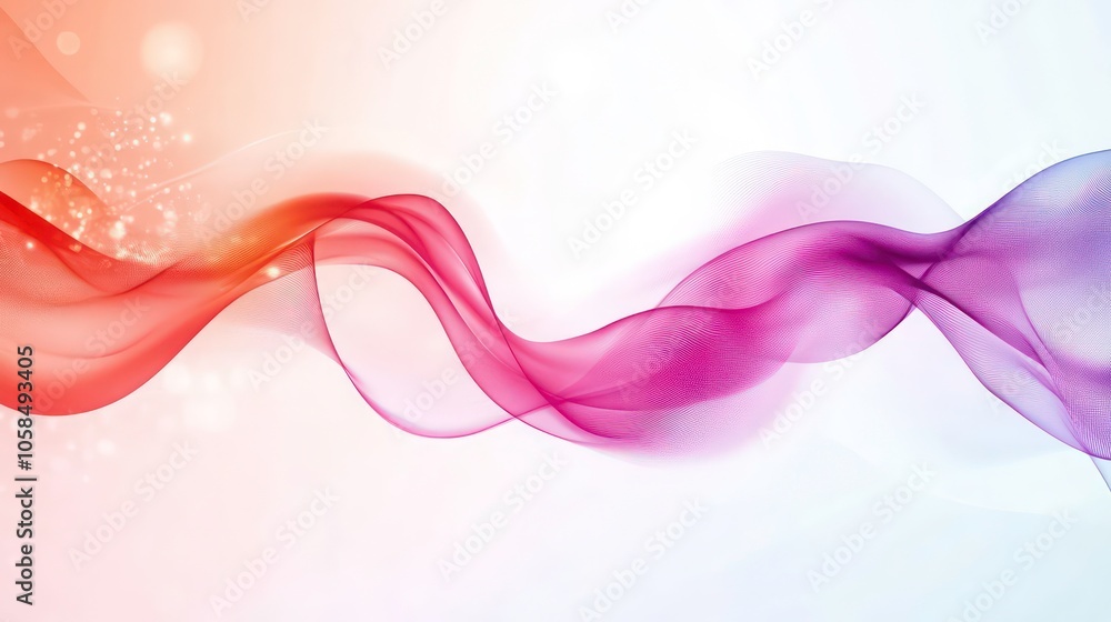 Aufkleber Abstract waves in soft colors create a serene and modern visual effect.