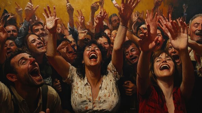 Jubilant people