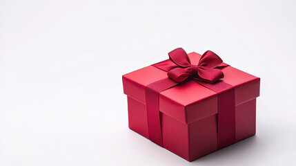 Obraz premium red gift box on white background. red gift box with ribbon. red gift box with bow