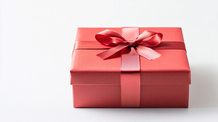 Obraz premium red gift box on white background. red gift box with ribbon. red gift box with bow