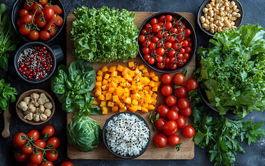 Capturing Culinary Delight: Top View Food Photo
