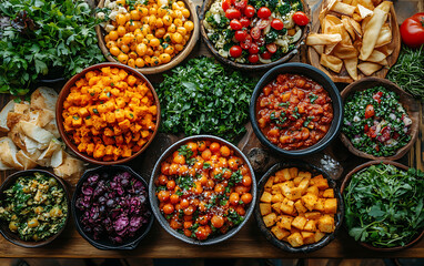 Capturing Culinary Delight: Top View Food Photo