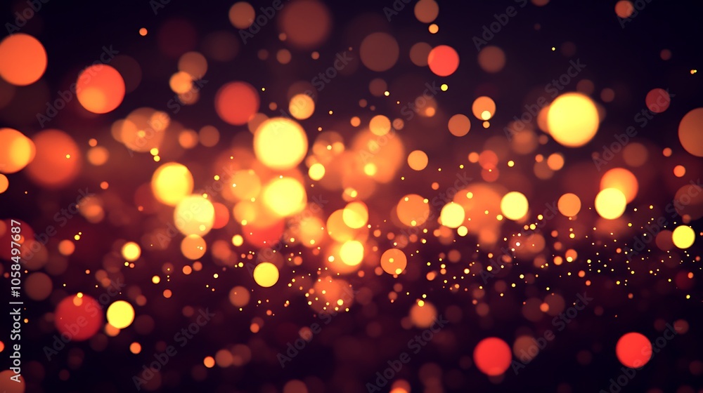 Poster abstract blurred golden lights background clean blank canvas with empty space for designs