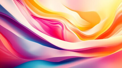 Fototapeta premium Abstract Colorful Waves in Soft Shades