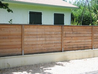 wall wooden fence with wood structure street barrier house protect view home garden