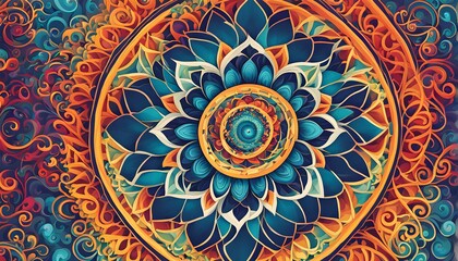 flowing, abstract mandala with shifting geometric patterns and vibrant pastel colors, creating a meditative, rhythmic pulsing effect