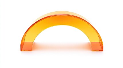 Isolated transparent orange bracket on a clean white background, perfect for incorporating design elements or text within the vibrant orange bracket for creative projects.