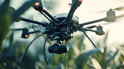 Fototapeta premium Drone in a cornfield