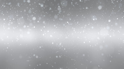 Bright silver white snowflakes copy space illustration background.	