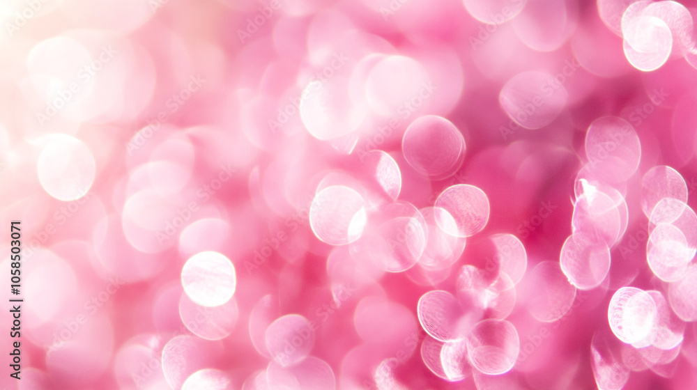 Poster soft pink bokeh background with blurred lights creating a dreamy atmosphere