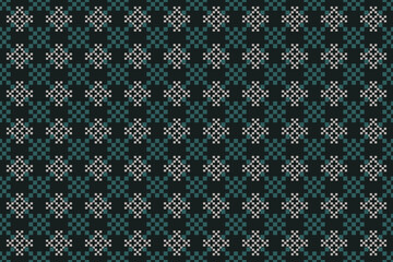 Fototapeta premium Ethnic pattern seamless, Geometric design ,Aztec embroidery border seamless patterns.ethnic design, pattern art wallpaper Background, Design for fabric, curtain, carpet ,geometry seamless pattern