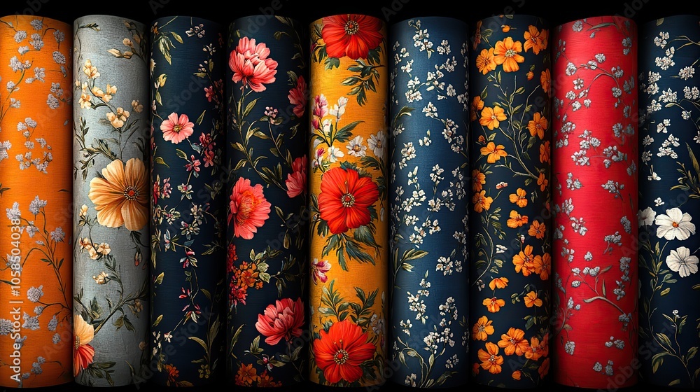 Poster digital textile design with mughal patterns ideal for fabrics and home decor uses