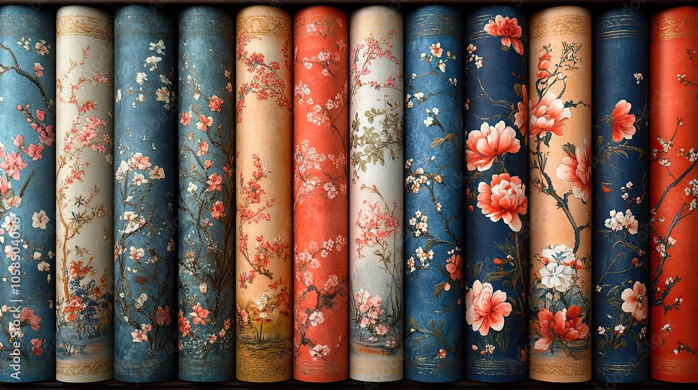 Poster digital textile design with mughal patterns ideal for fabrics and home decor uses