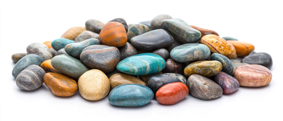 a pile of colorful pebbles