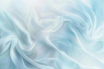 Obraz premium Abstract Draped Blue and White Sheer Fabric