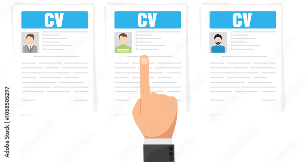 Poster business process management and automation concept with person moving wooden pieces on flowchart dia