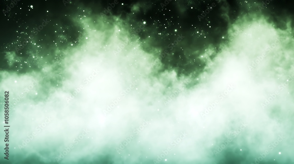 Aufkleber green nebula space background blank background with copy space for design projects
