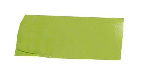 Isolated torn off green tape stripes with copy space on white background