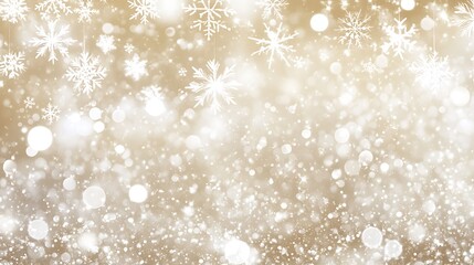 Golden Sparkling Winter Background Subtle Blur Background with Space for Custom Text