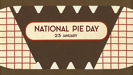 Celebrating national pie day on january 23 with creative typography design