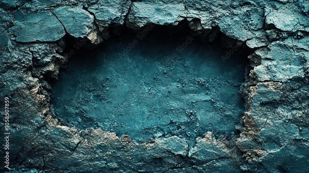 Aufkleber fractured crevice with space for text, creating dramatic visual effect