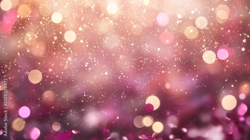 Poster pink bokeh background clean blank canvas with empty space for designs