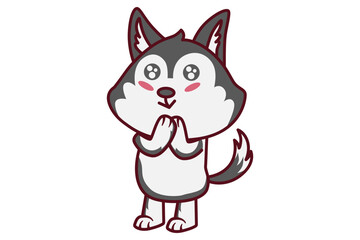 Cute Dog with Watery Eyes Illustration