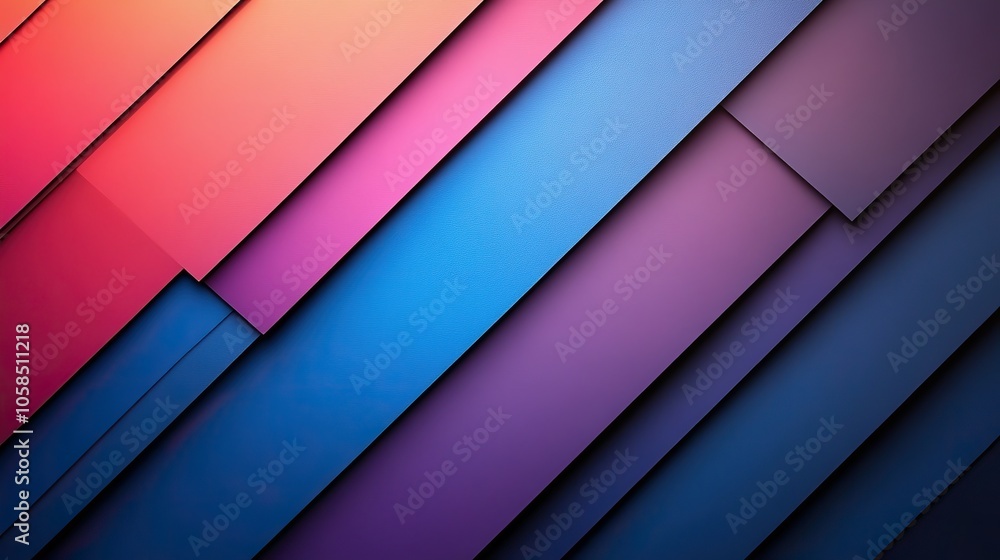 Poster gradient background featuring blue and purple diagonal lines in minimalist style