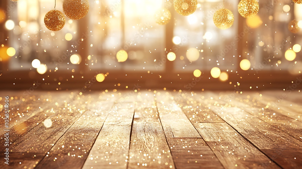 Poster golden christmas background plain textured background for web design and copy