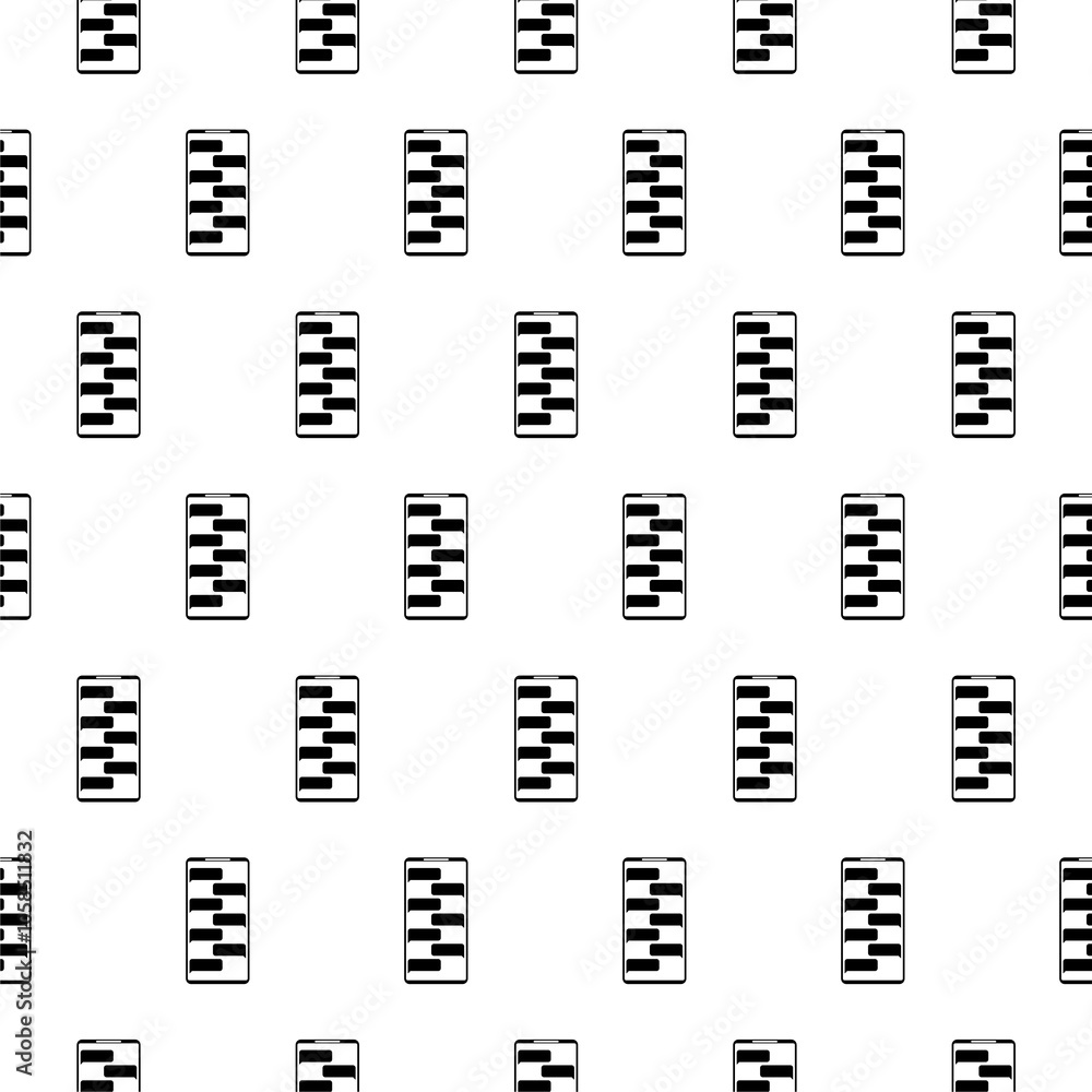 Poster smartphone chatting interface icon pattern seamless isolated on white background