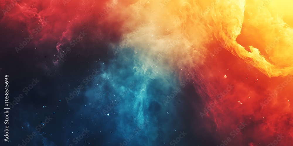 Poster abstract space nebula background light gradient background with room for typography