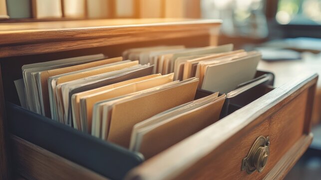 Open Drawer with Documents