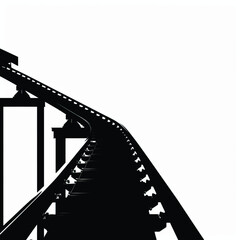 Conveyor belt silhouette isolated on white background