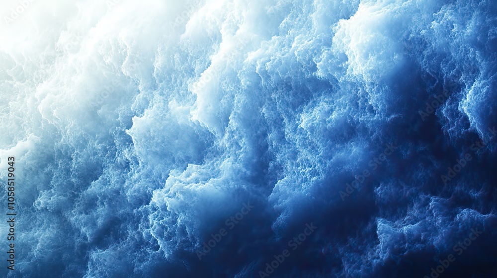 Poster ice-textured blue gradient background banner, transitioning from blue to white, ideal for design nee