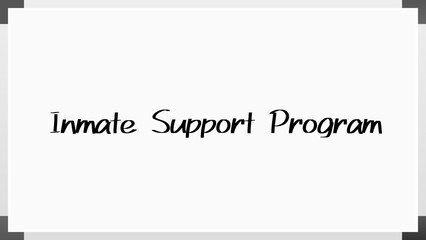 Inmate Support Program のホワイトボード風イラスト