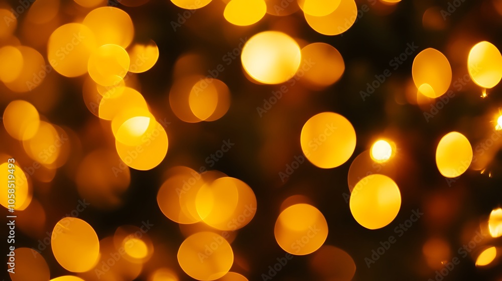 Poster golden bokeh lights background light gradient background with room for typography