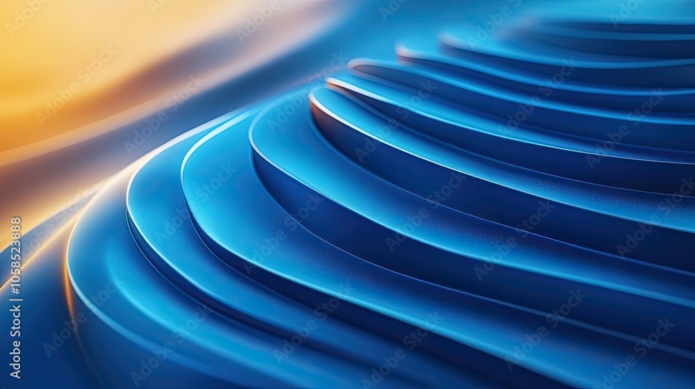 Poster minimalist technology presentation design with diagonal blue lines and modern gradient blue color sc